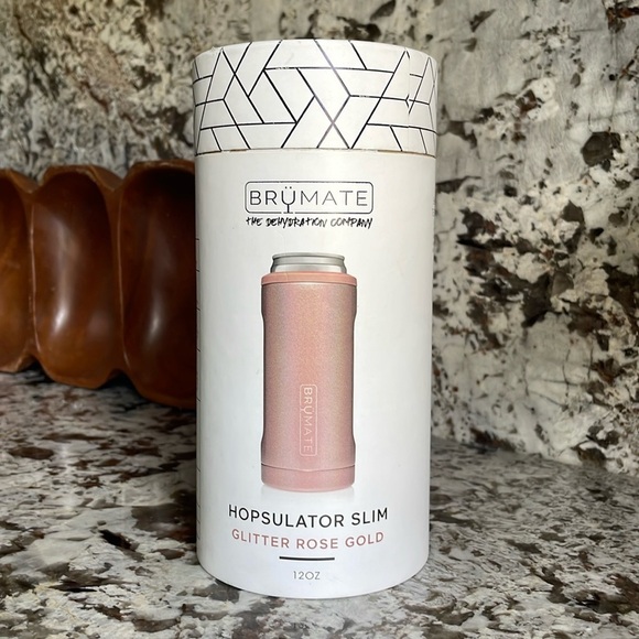 Brumate Hopsulator Slim in Glitter Rose Gold - Picture 2 of 9